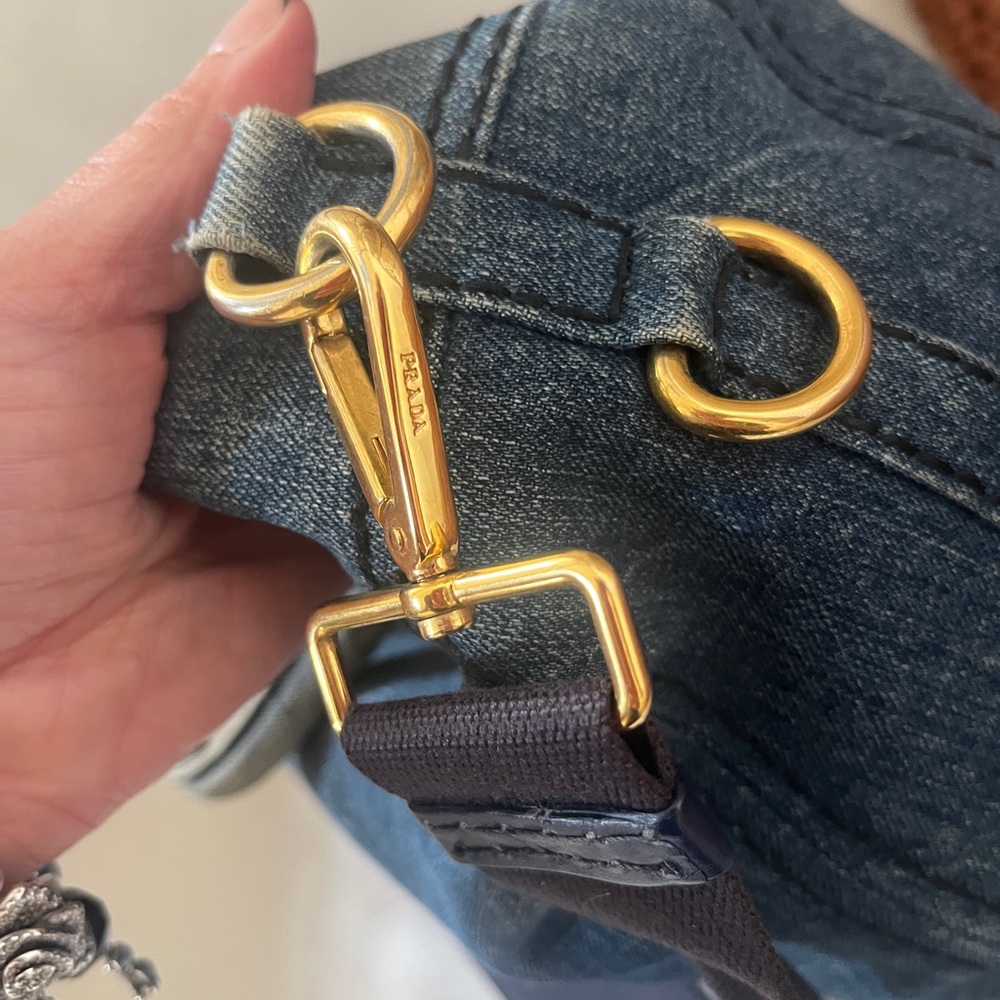 Prada Denim Shopping Tote (Large) - Picture 5 of 16